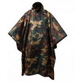 GI Type Woodland Camo Military Rip-Stop Poncho